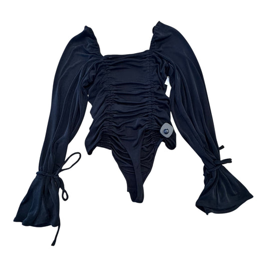 Top Ls Bodysuit By Free People In Black, Size:M