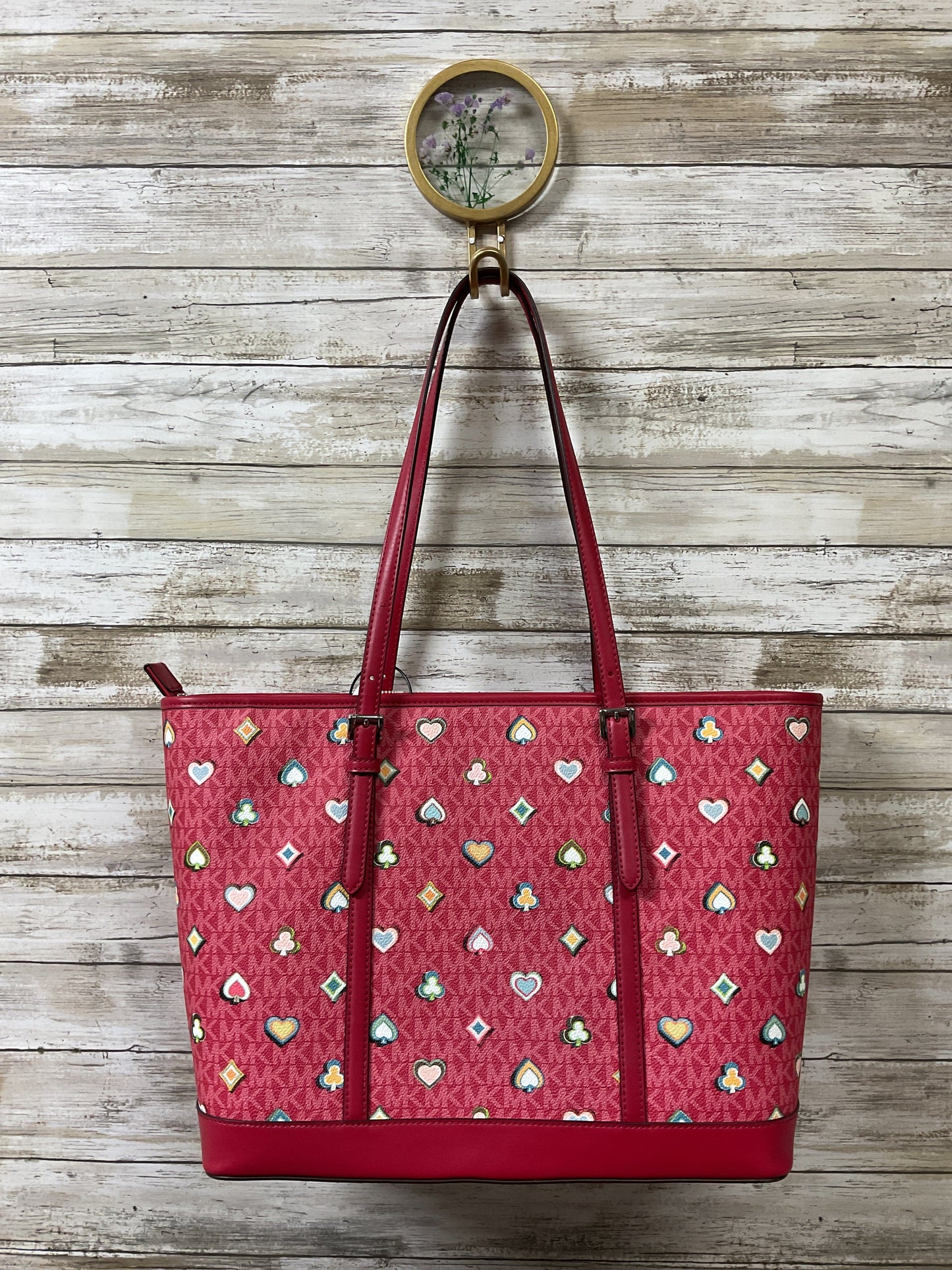 Handbag Designer By Michael Kors In Pink, Size:Large