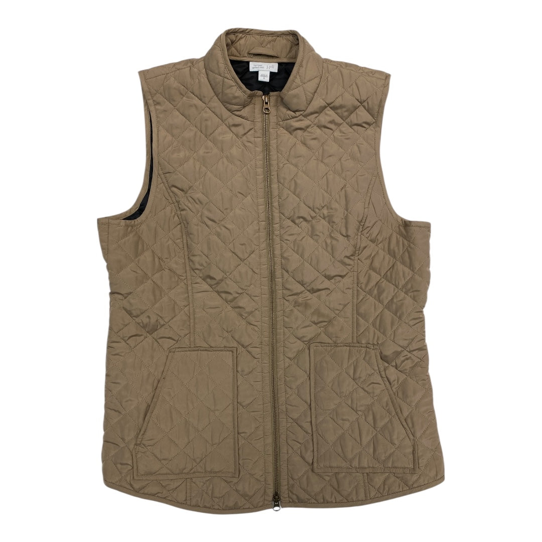 Vest Puffer & Quilted By J. Jill In Tan, Size:M