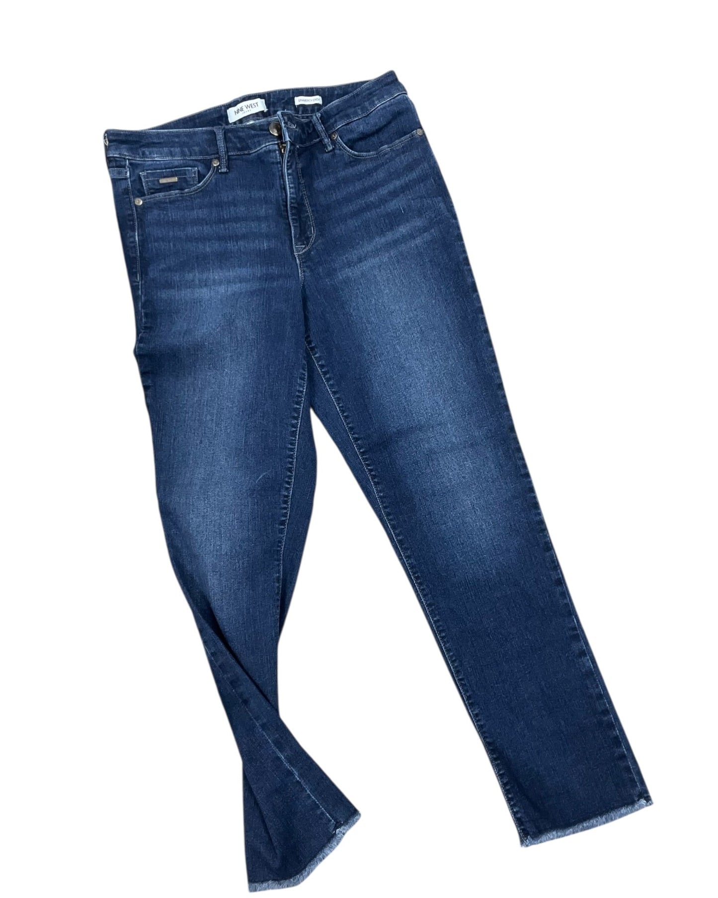 Jeans Cropped By Nine West In Blue Denim, Size:8