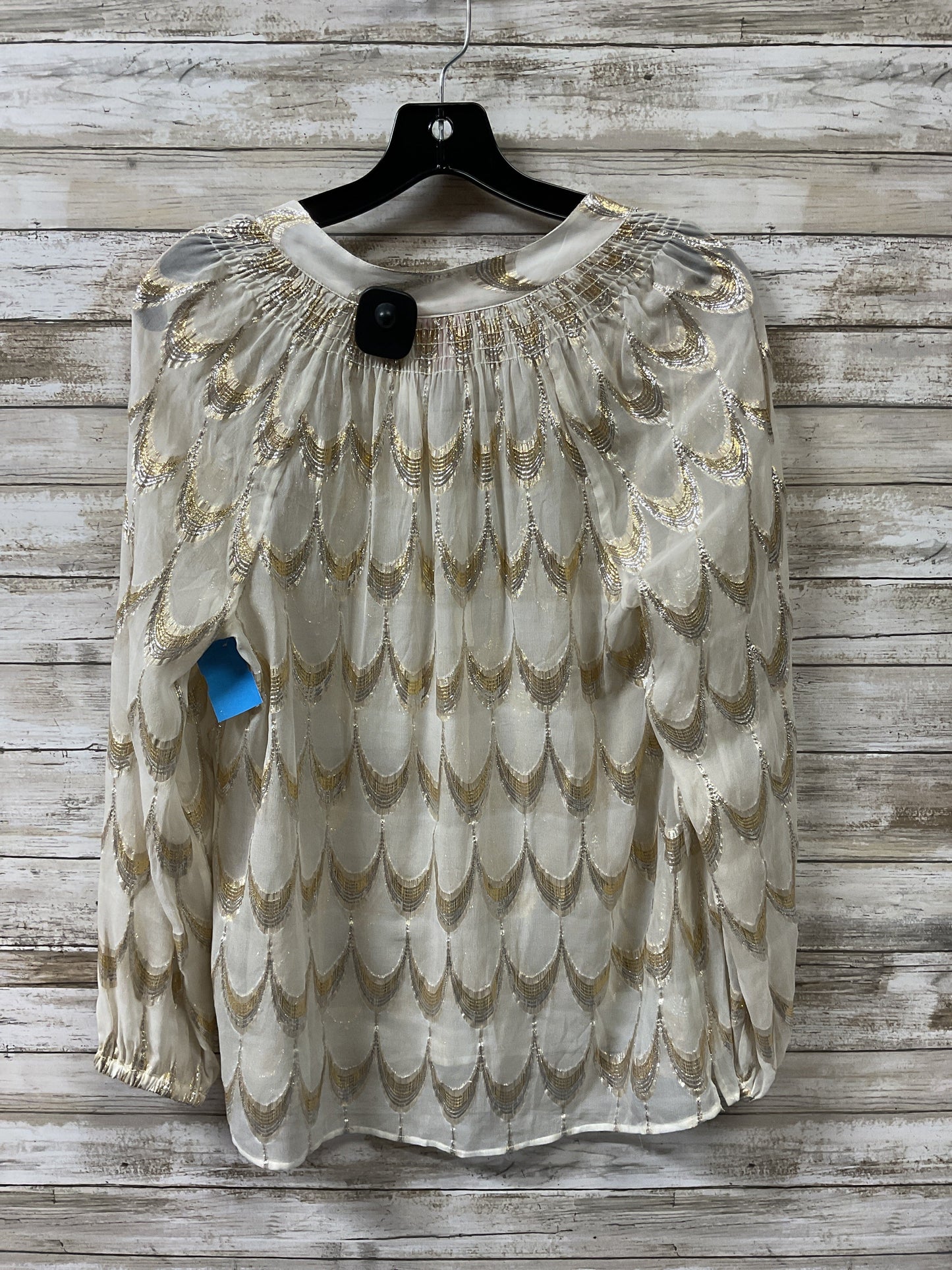 Blouse Designer By Lilly Pulitzer In Gold & Silver, Size:S