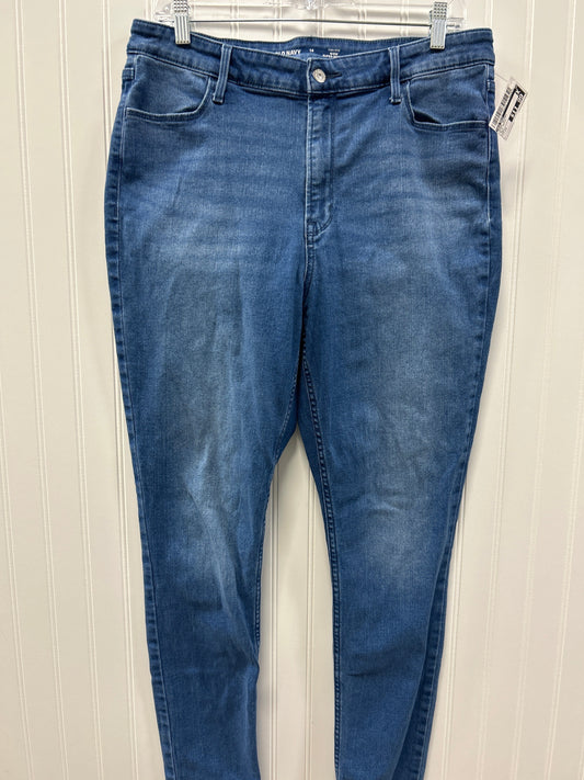 Jeans Skinny By Old Navy In Blue Denim, Size:14