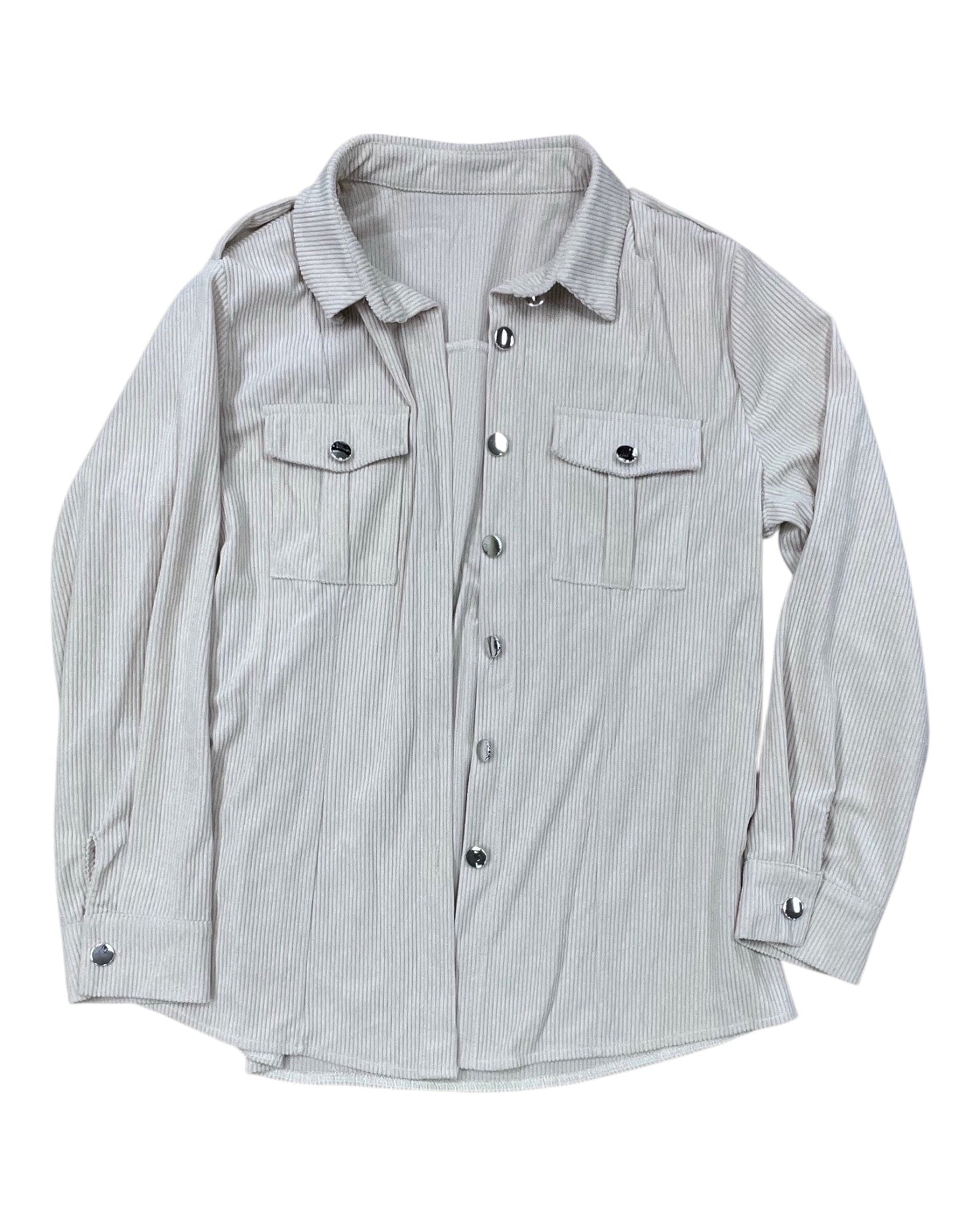 Blouse Ls By Clothes Mentor In Tan, Size:L