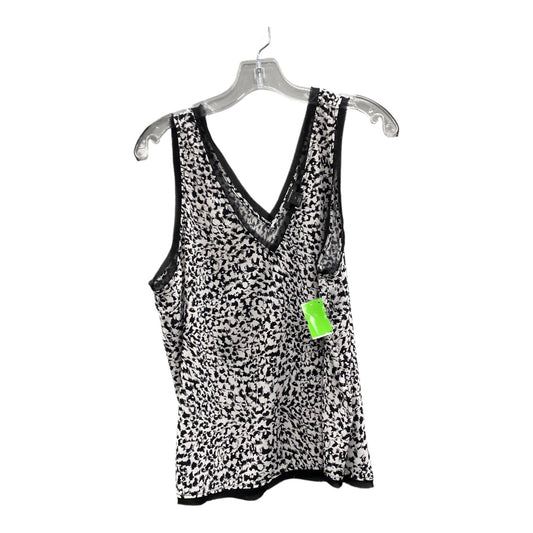 Top Sleeveless By Halogen In Black & White, Size:M