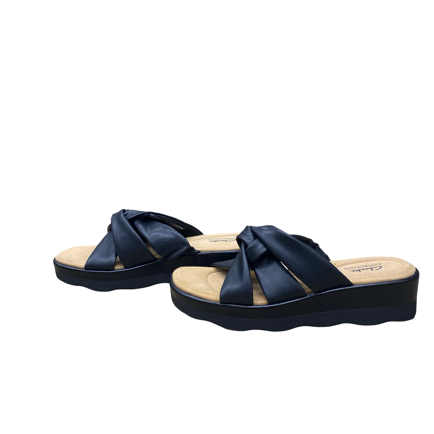 Sandals Heels Wedge By Clarks In Black, Size:9