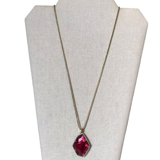 Necklace Charm By Kendra Scott In Gold & Pink