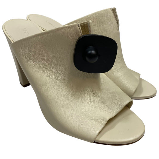 Sandals Heels Block By Vince In Cream, Size:8