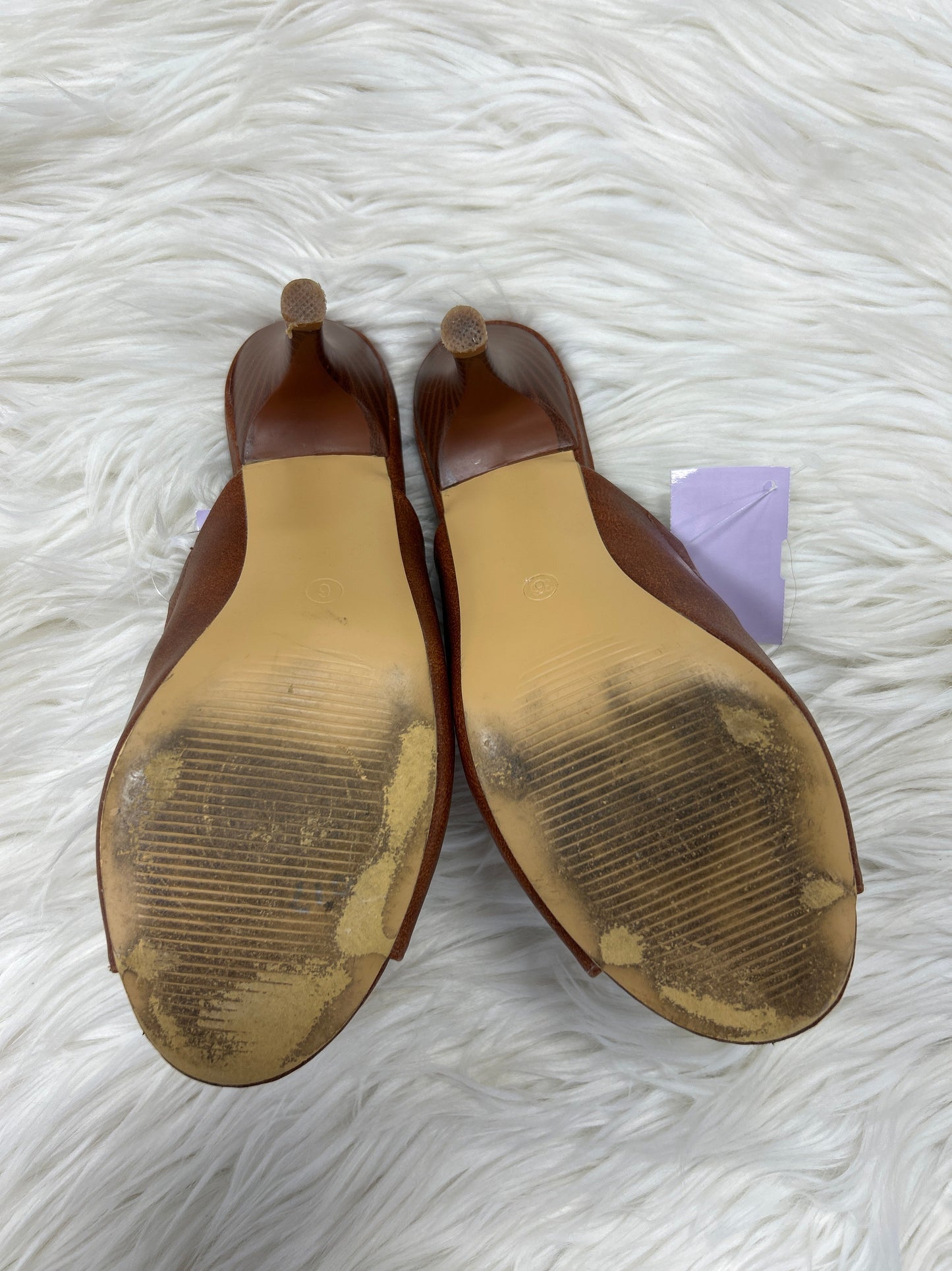 Shoes Heels Kitten By Seven 7 In Brown, Size:6