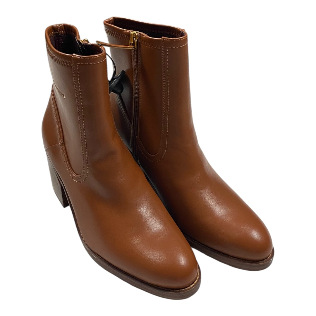 Boots Ankle Heels By Franco Sarto In Brown, Size:9.5