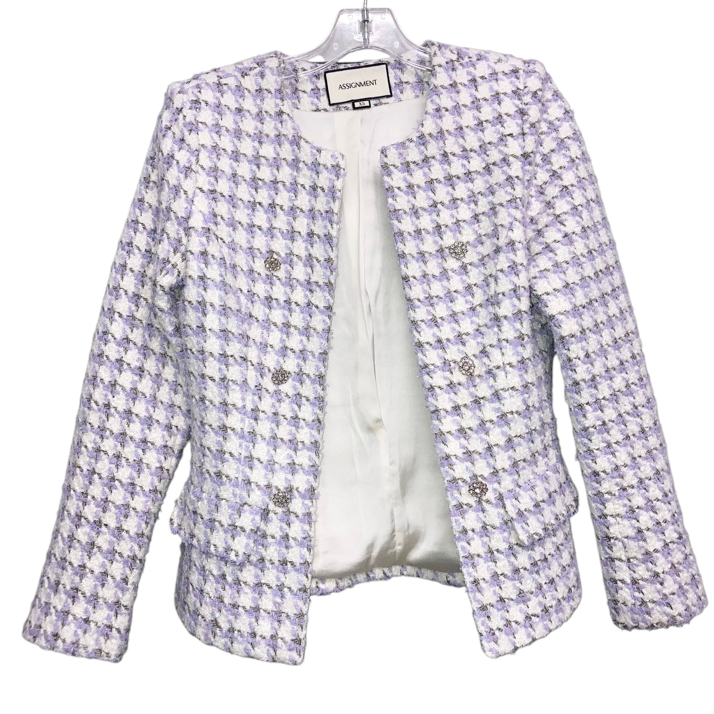 Blazer By Assignment In Purple, Size:Xs