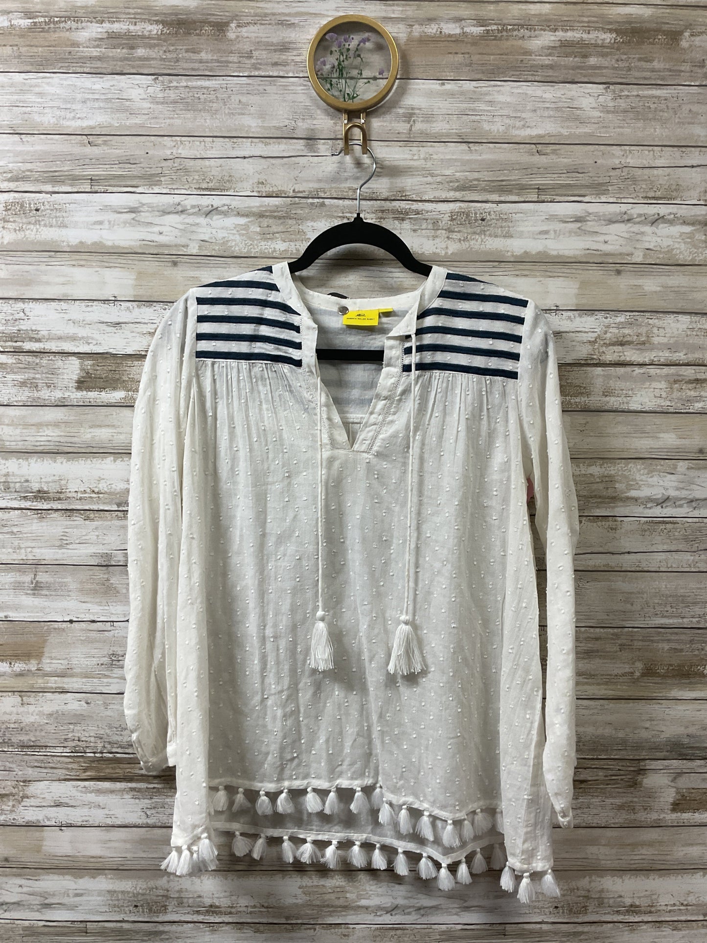 Blouse Ls By Roller Rabbit In Cream, Size:Xs