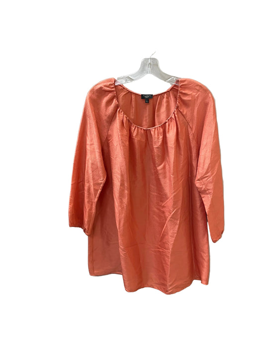 Top 3/4 Sleeve By Talbots In Coral, Size:Xl