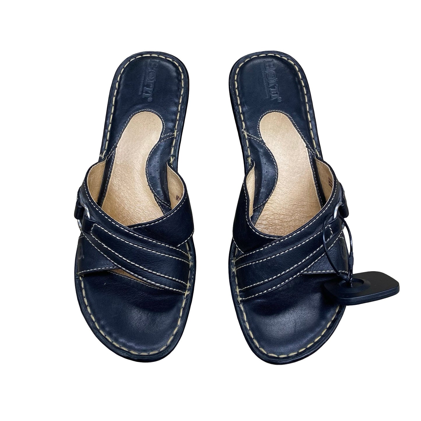 Sandals Heels Wedge By Born In Black, Size:8