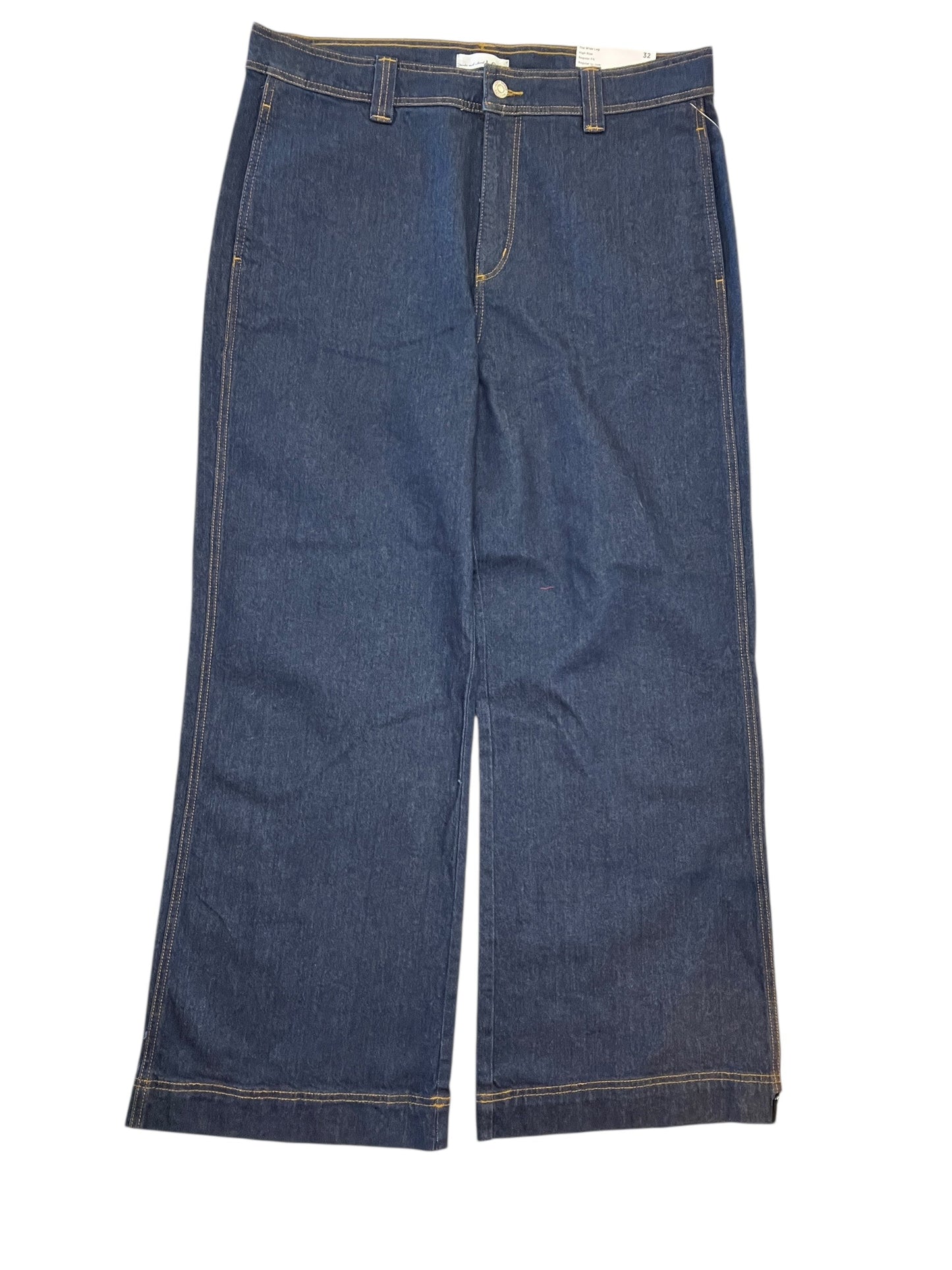 Jeans Wide Leg By Loft In Blue Denim, Size:14