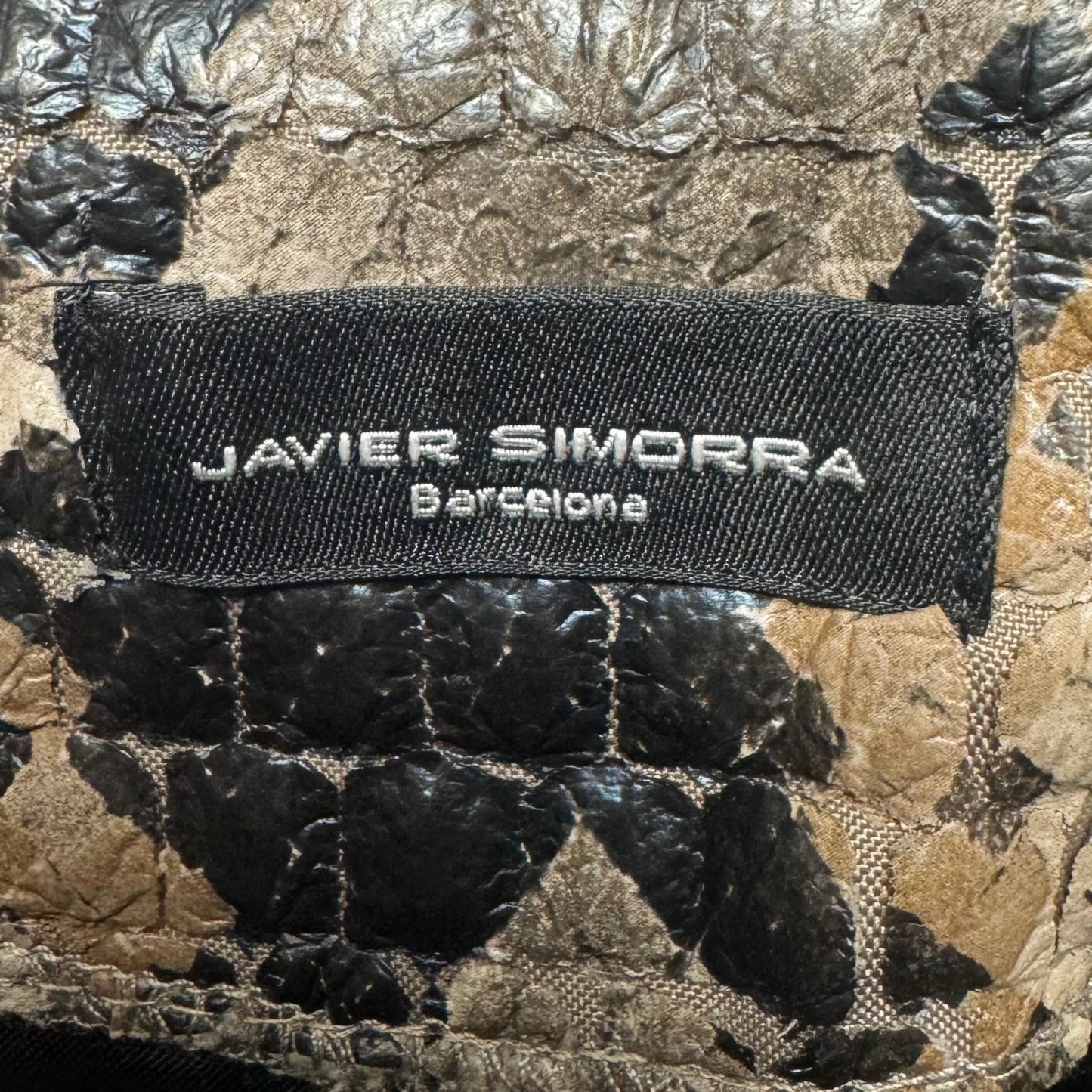 Skirt Mini & Short By Javier Simorra In Snakeskin Print, Size: S