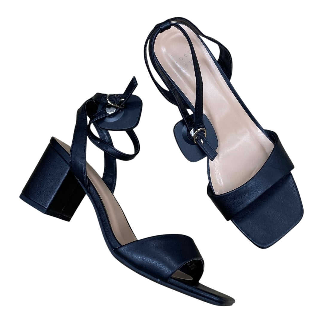Sandals Heels Block By Jessica Simpson In Black, Size:7.5