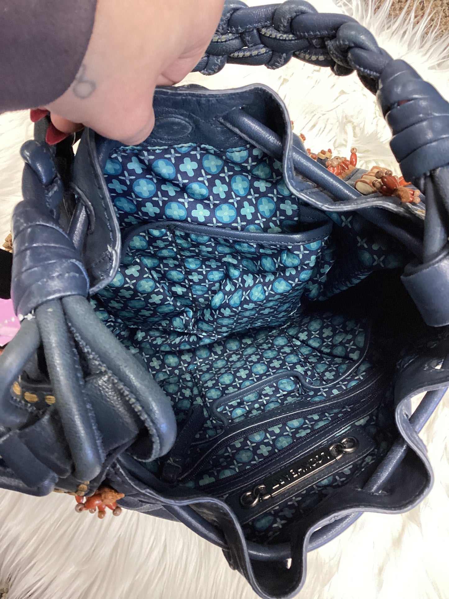 Handbag By Cma In Grey, Size:Large