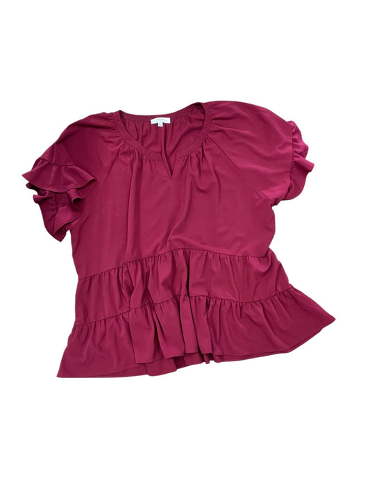 Top Ss By Umgee In Maroon, Size:2X
