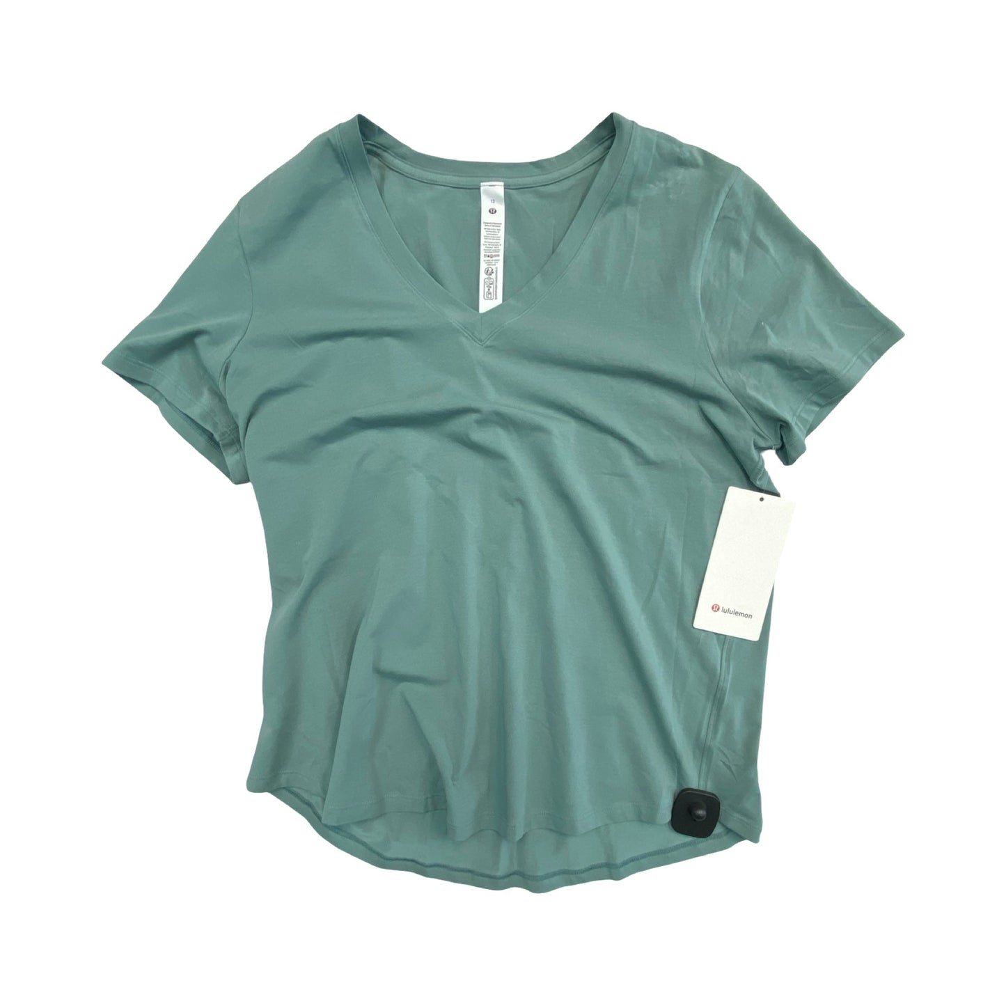 Athletic Top Ss By Lululemon In Green, Size:12