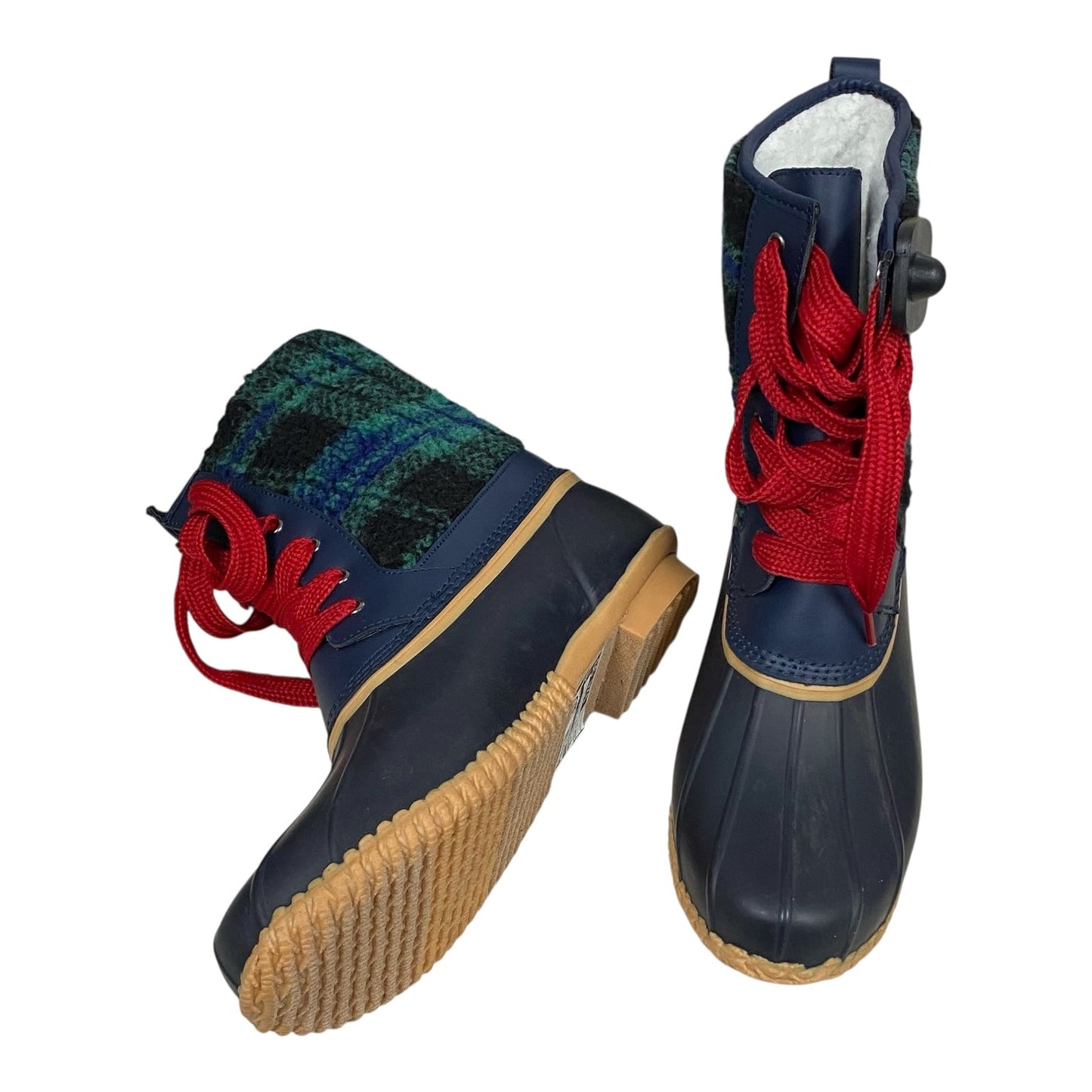 Boots Ankle Flats By Lands End In Blue & Green, Size:11