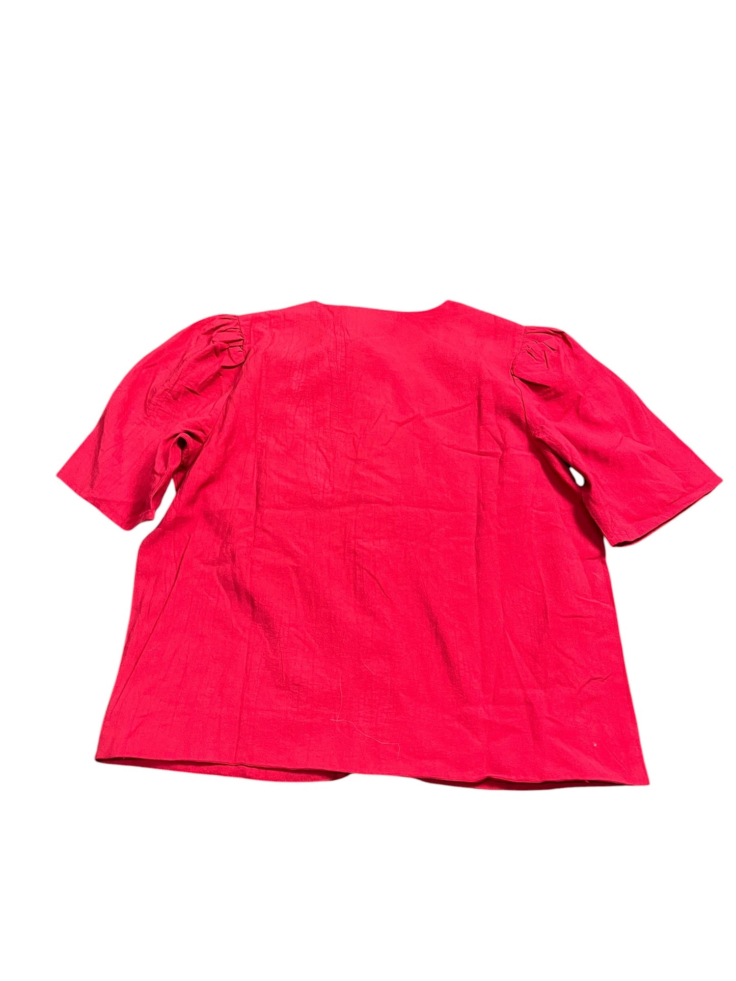 Blouse Ss By Maeve In Red, Size:Xl