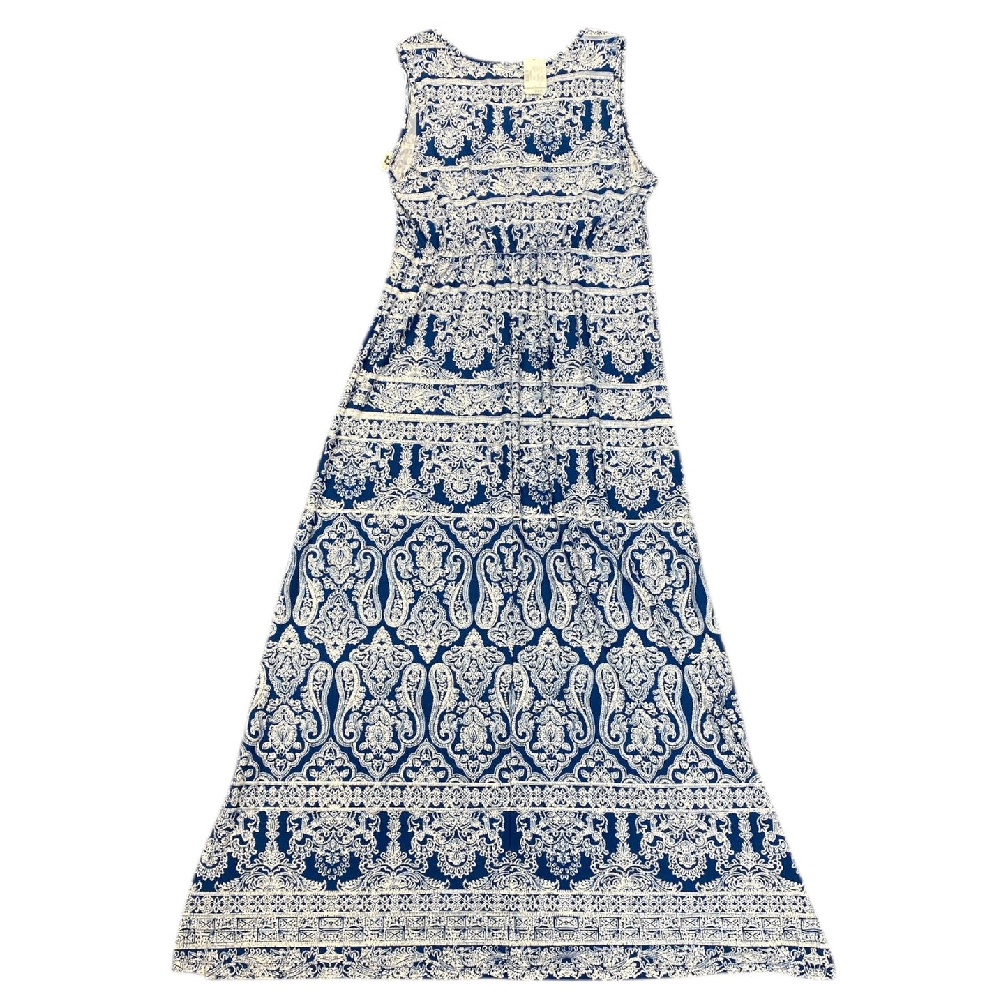 Dress Casual Maxi By Christopher And Banks In Blue & White, Size:L