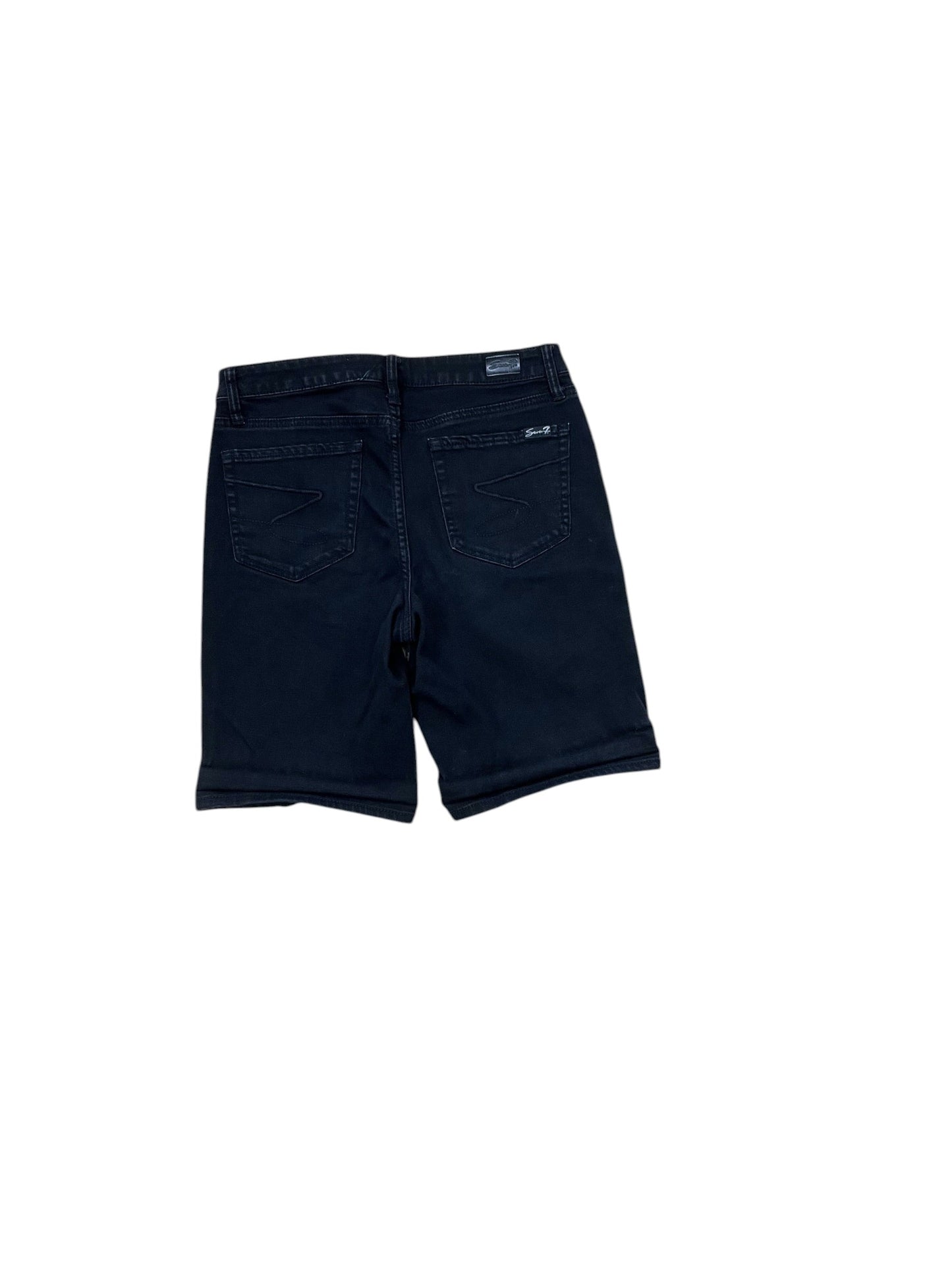 Shorts By Seven 7 In Black Denim, Size:8