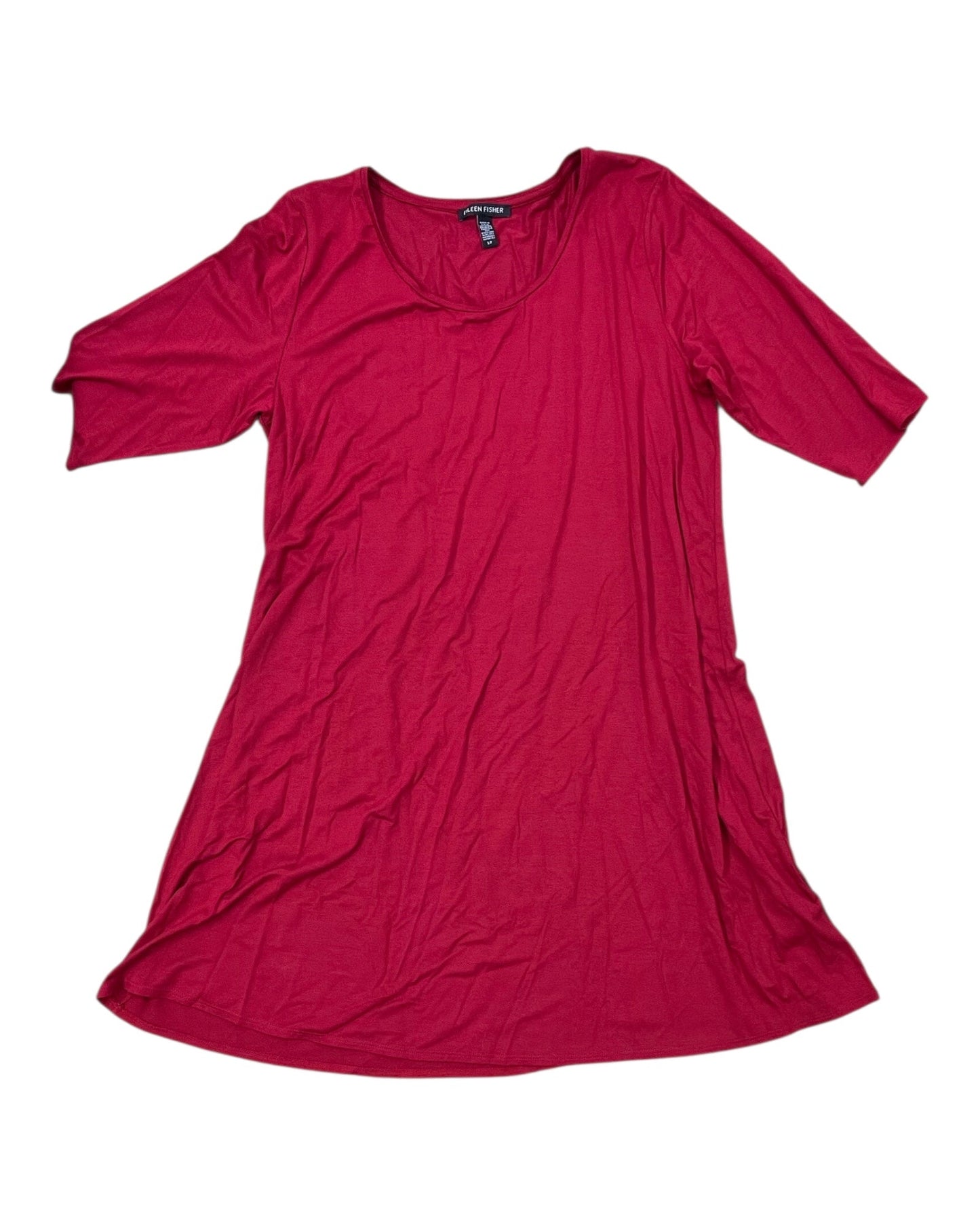Dress Casual Midi By Eileen Fisher In Red, Size:S
