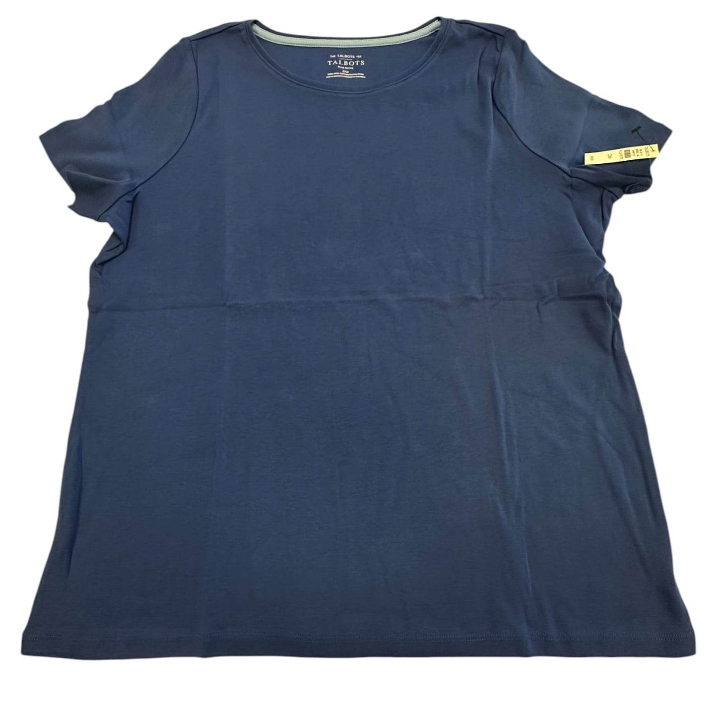 Top Ss Basic By Talbots In Blue, Size:2X