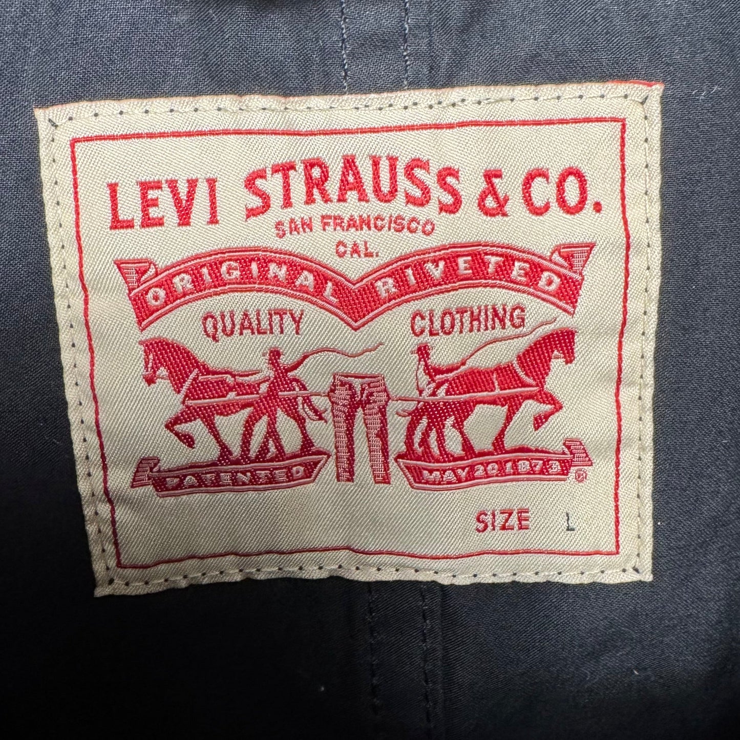 Coat By Levis In Black, Size: L