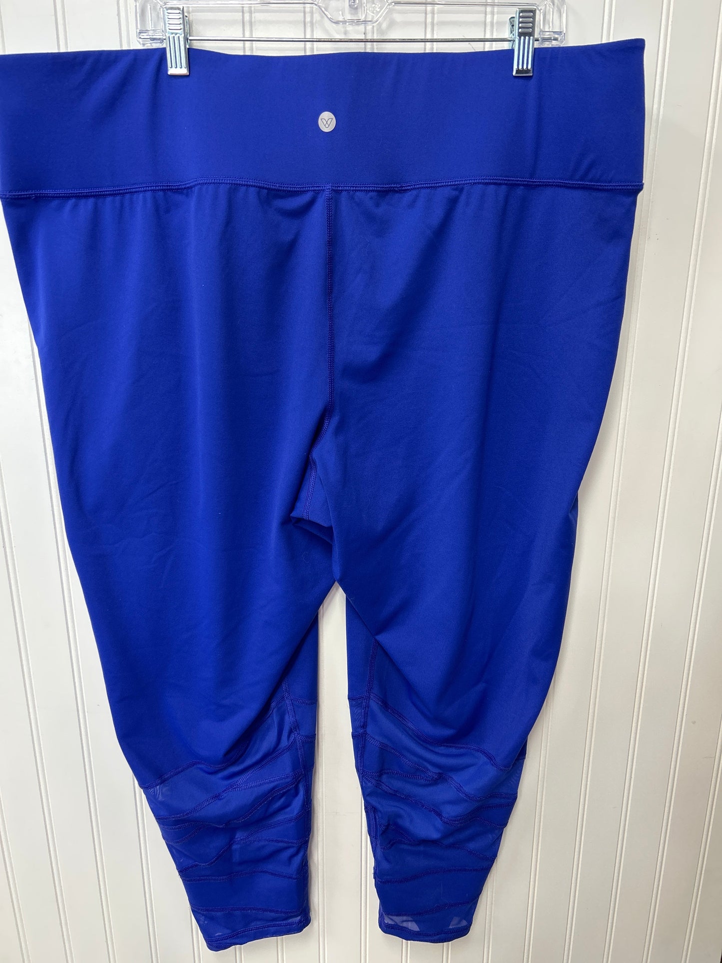 Athletic Leggings By Livi Active In Blue, Size:3X