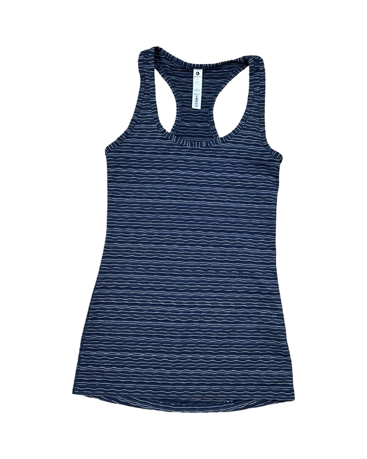 Athletic Tank Top By 90 Degrees By Reflex In Blue & Grey, Size:Xs