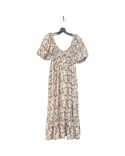 Dress Casual Maxi By Blu Pepper In Cream & Tan, Size:S
