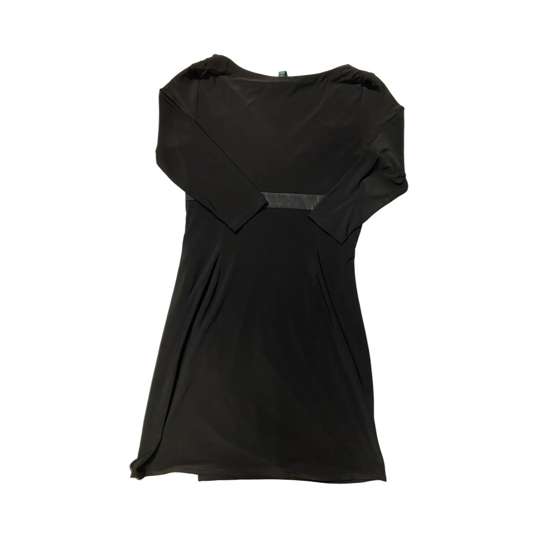 Dress Casual Midi By Lauren By Ralph Lauren In Black, Size:16