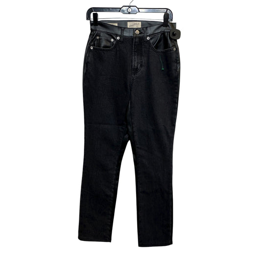 Jeans Straight By Universal Thread In Black Denim, Size: 4