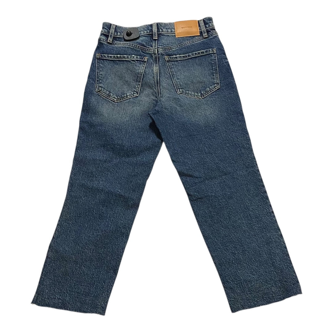 Jeans Cropped By Express In Blue Denim, Size:0