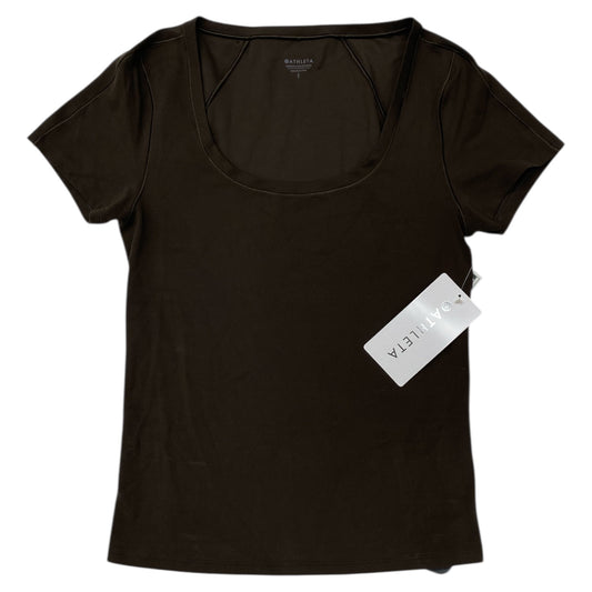 Athletic Top Ss By Athleta In Brown, Size:Sp