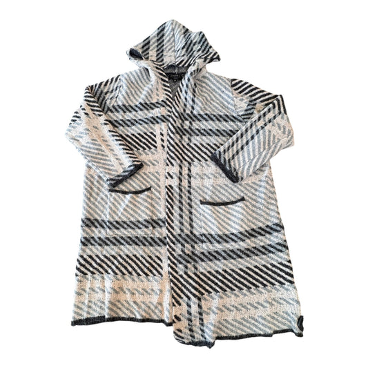 Sweater Cardigan By Joseph A. In Grey & Pink, Size:2X