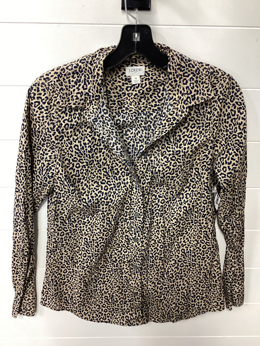 Top Ls By J. Crew In Animal Print, Size:S