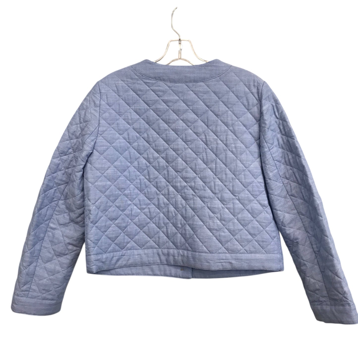 Jacket Puffer & Quilted By Ann Taylor In Blue, Size:M