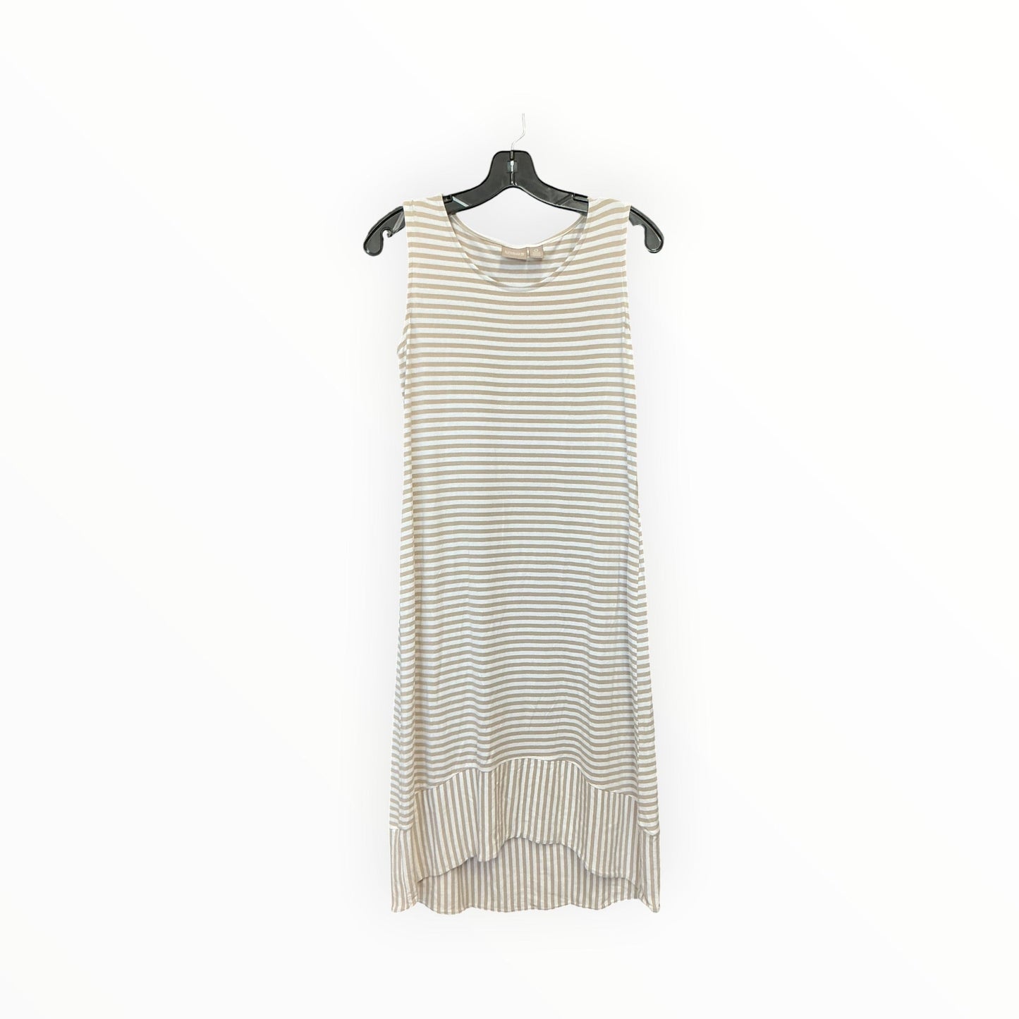 Dress Casual Maxi By Chicos In Tan & White, Size:S