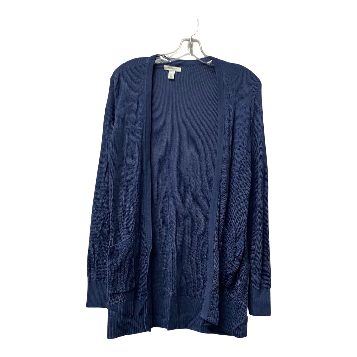 Sweater Cardigan By Nine West In Blue, Size:M