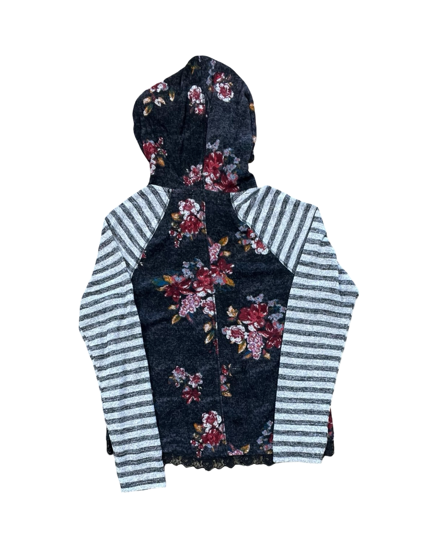 Sweatshirt Hoodie By Rewind In Floral Print, Size:M