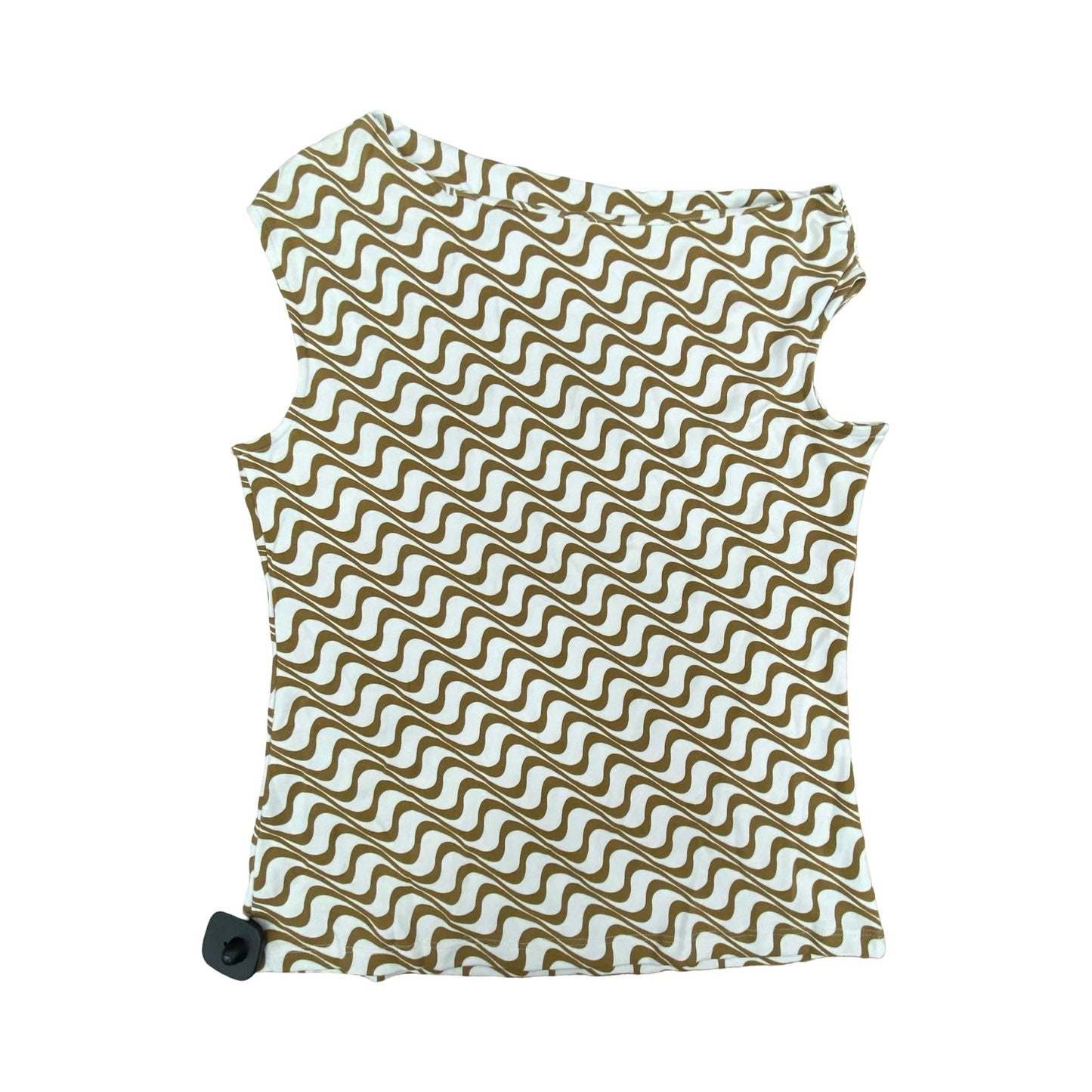 Top Sleeveless By Inc In Brown & White, Size:M