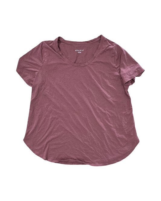 Top Ss Basic By Ava & Viv In Tan, Size:S