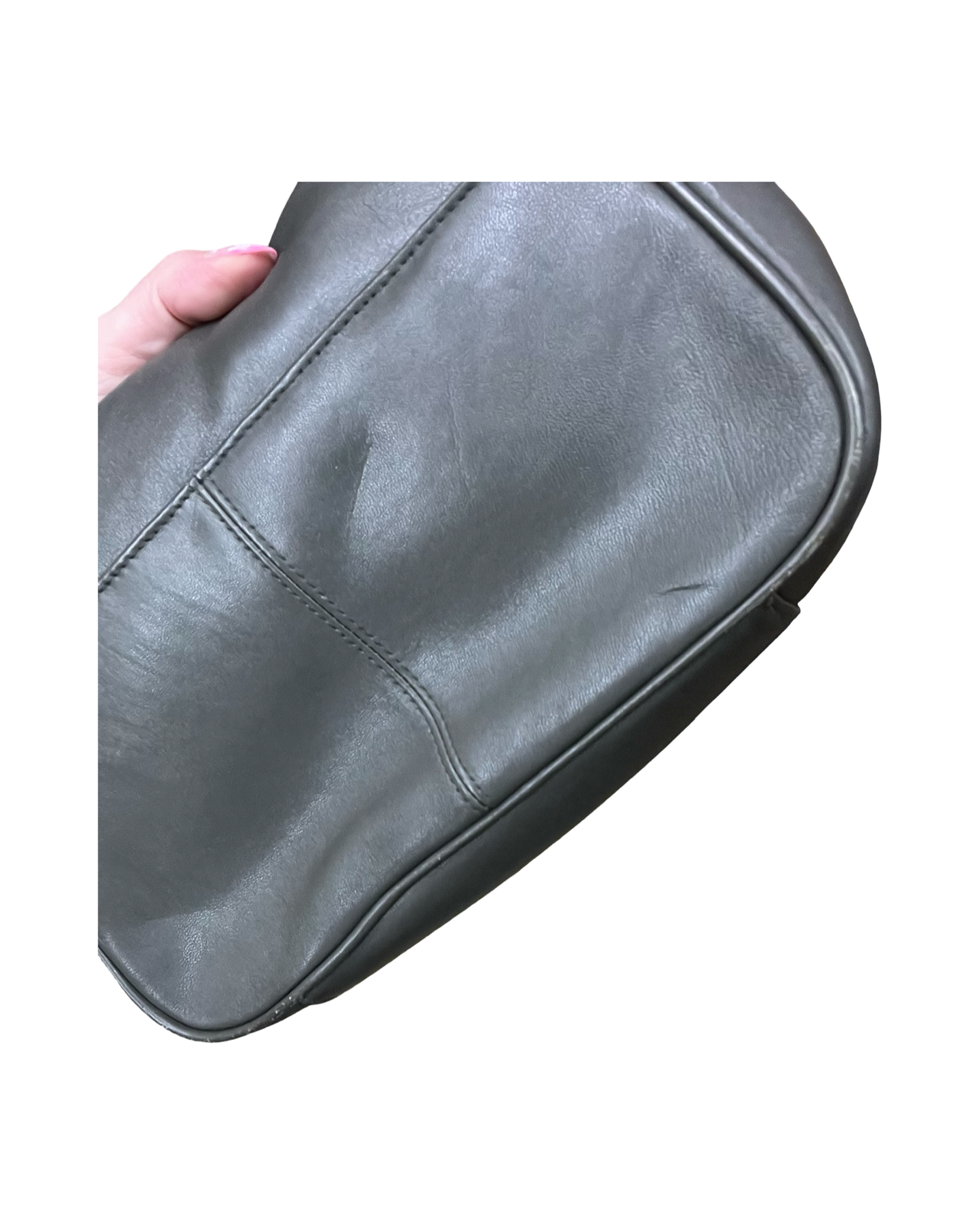 Crossbody Leather By Etienne Aigner In Grey, Size:Small