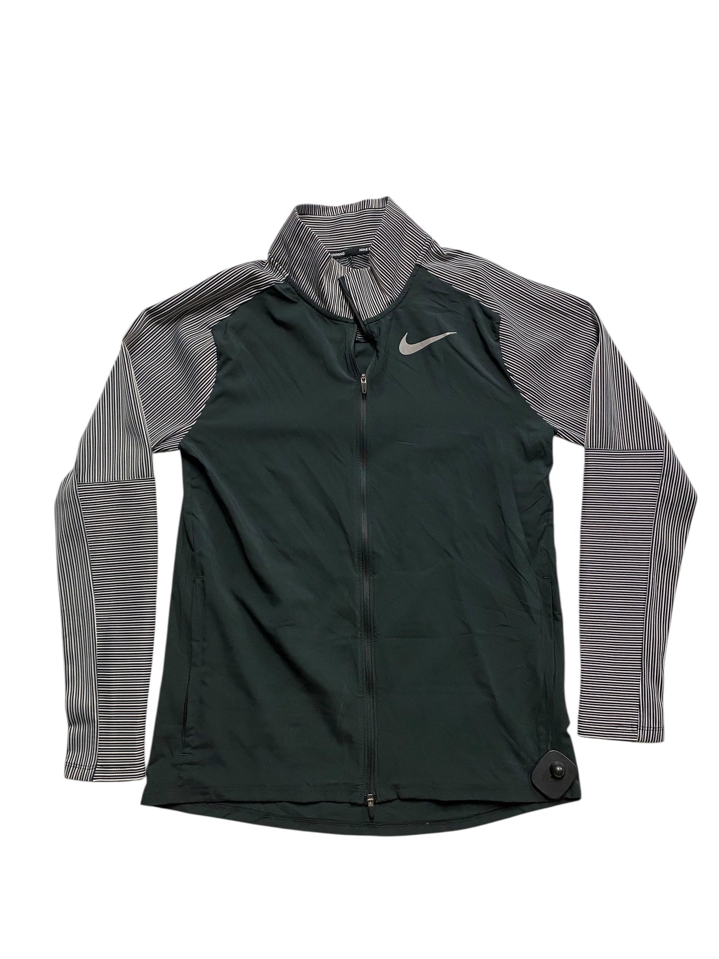 Athletic Sweatshirt Collar By Nike In Black & White, Size:S