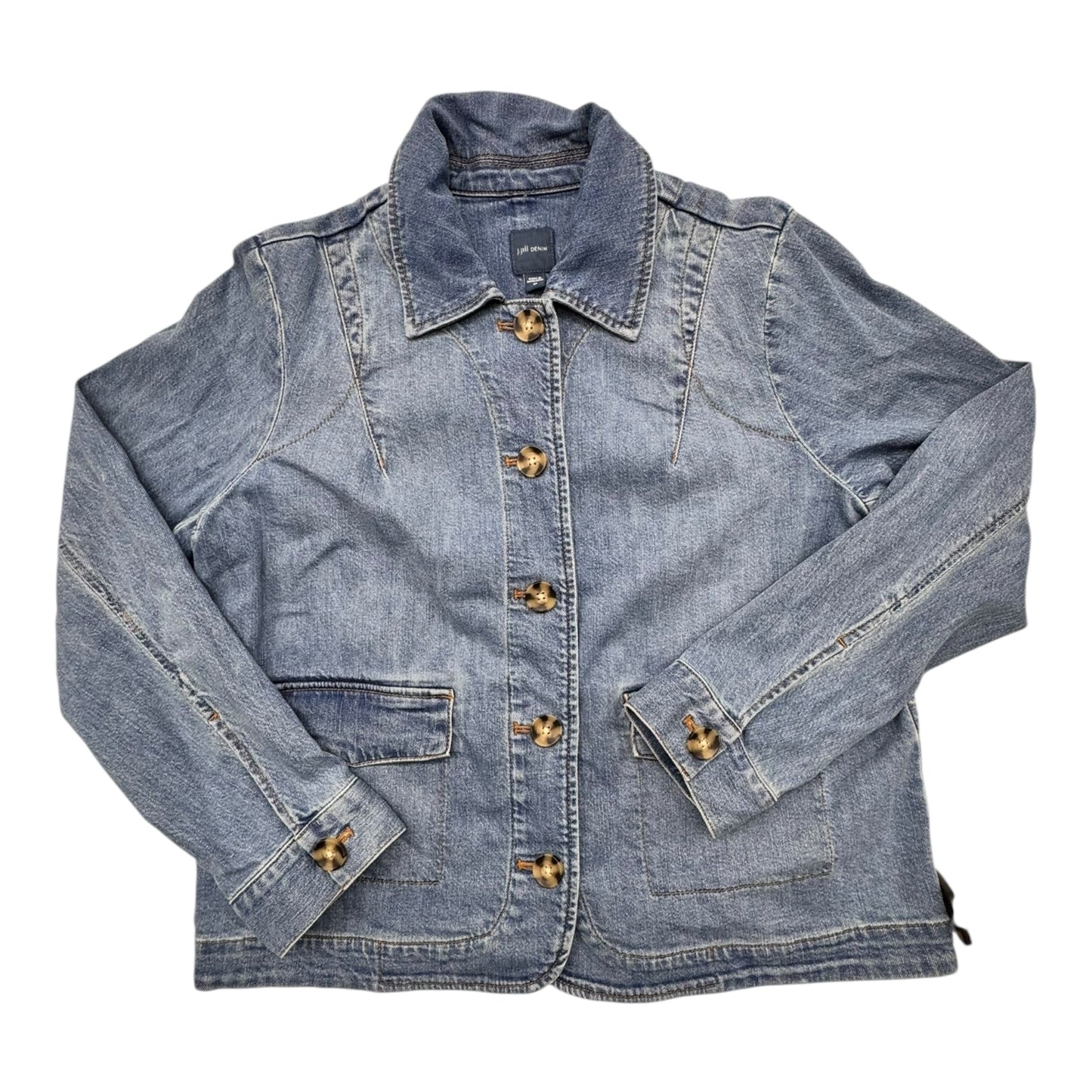 Blazer By J. Jill In Blue Denim, Size:M