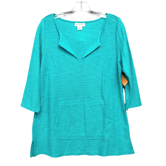 Top Ls By Liz Claiborne In Aqua, Size:M