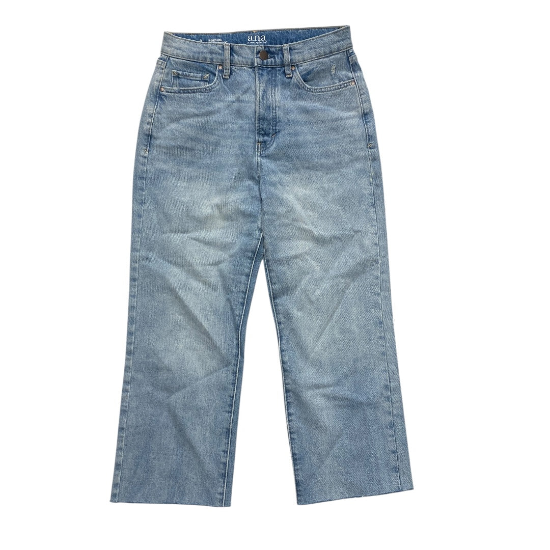 Jeans Wide Leg By Ana In Blue Denim, Size:2